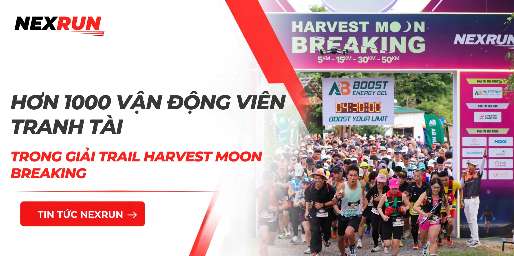 Hơn 1000 Vận Động Viên Tranh Tài Trong Giải Trail Harvest Moon Breaking