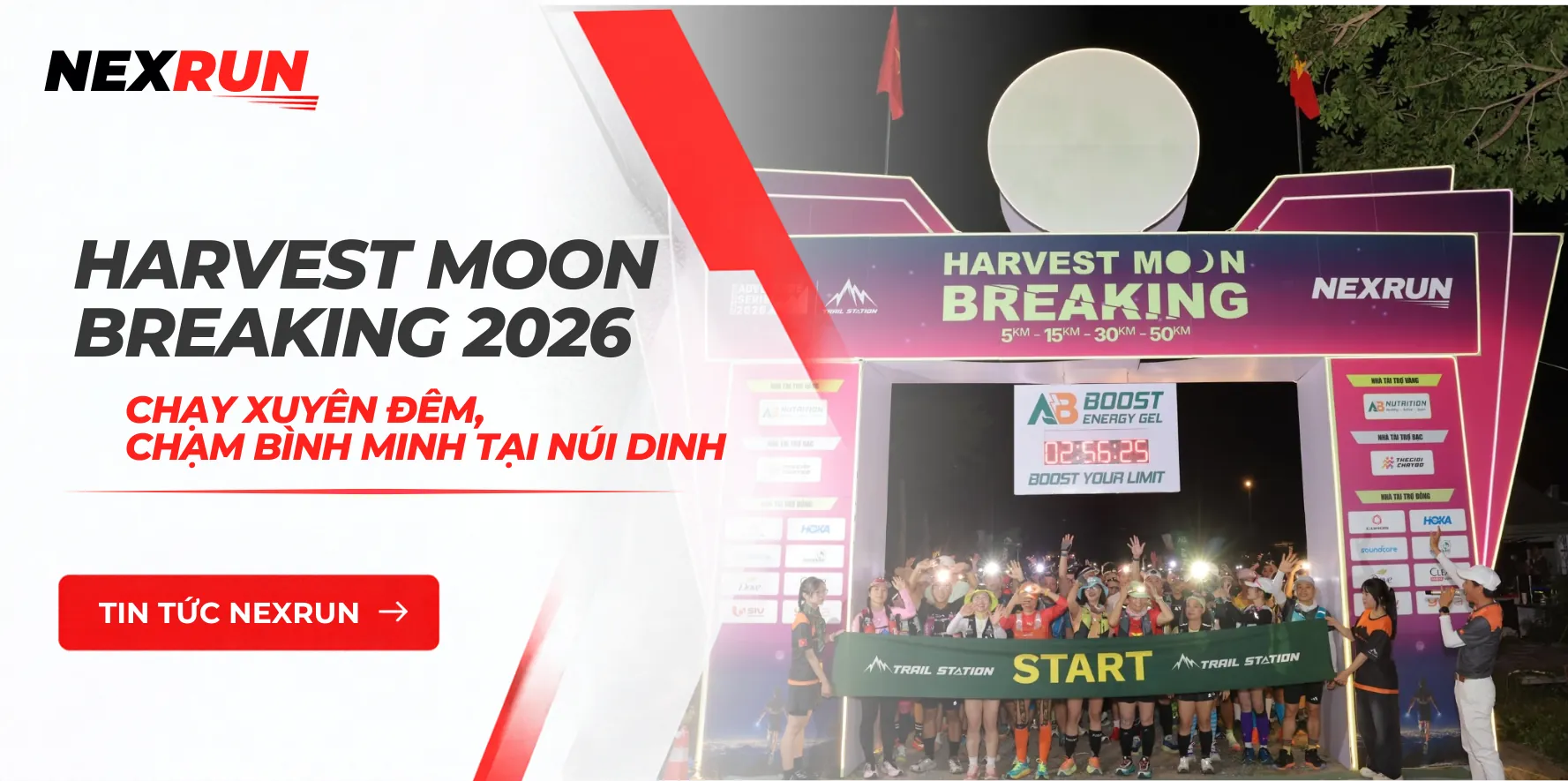 Harvest Moon Breaking 2026: Chạy Xuyên Đêm, Chạm Bình Minh Tại Núi Dinh